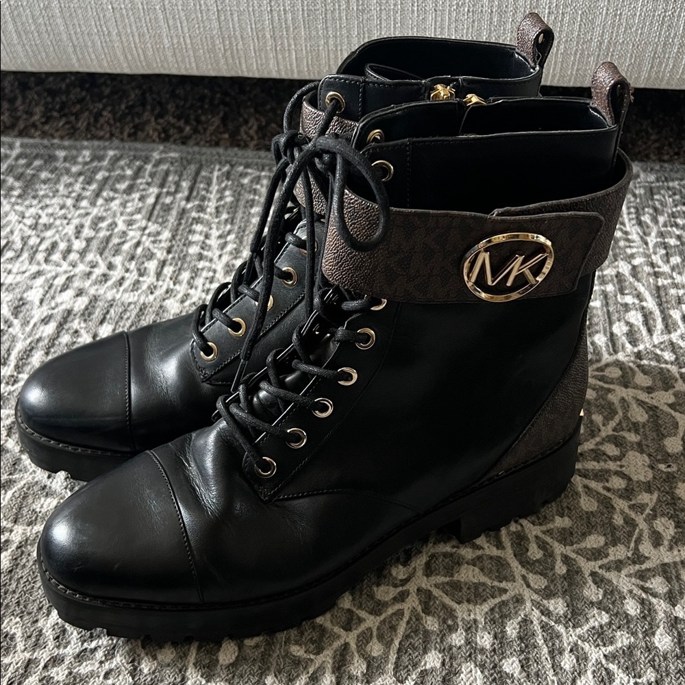 Michael kors Tatum logo leather kombat boots - Picture 5 of 12